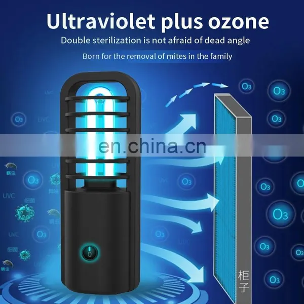 The New Car Portable Ultraviolet Sterilization Lamp Indoor Mini UVC Sterilization Purple Light USB Rechargeable Disinfection Lam photo-3
