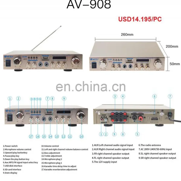 High Quality Audio Amplifier AK-002 Car Amps photo-3
