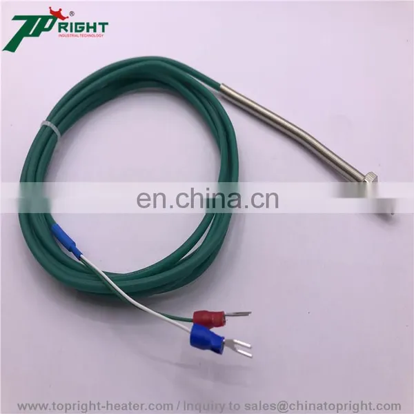 SS Braid Wire 1000mm With Thread Probe J Type Thermocouple Fast Response Temperature Sensor photo-3