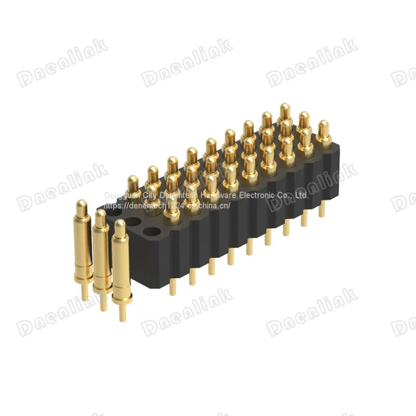 Dnenlink 2.00mm Pitch Triple Row H4.0mm Straight SMT Type Male Header PogoPin Connectpr photo-2