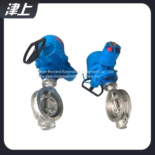 Hard Seal Electric Butterfly Valve Actuator DN200 Angular Stroke Electric Actuator photo-3