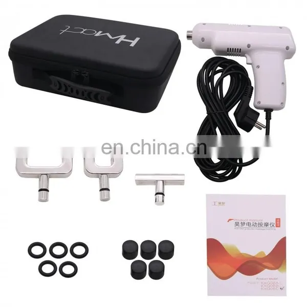 KXQ08C White Chiropractic Massager Electric Chiropractic Adjusting Tool With 4 Massage Heads