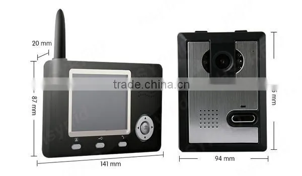 2.4ghz Digital Wireless Intercom Video Door Phone for Apartment photo-2