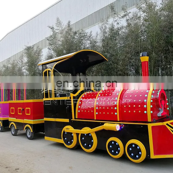 Outdoor Kids Electric Road Small Tourist Trackless Train Sets Factory for Sale photo-5