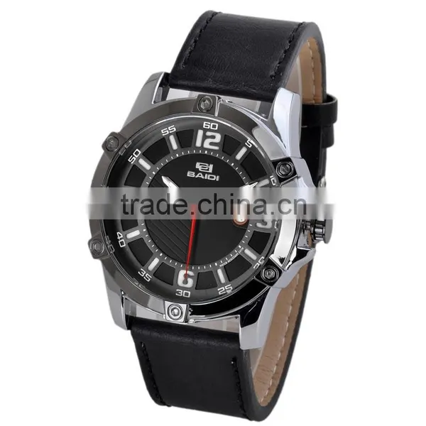 Optional Leather And Stainless Steel Watch Straps Unisex Watch With Great Dial photo-2