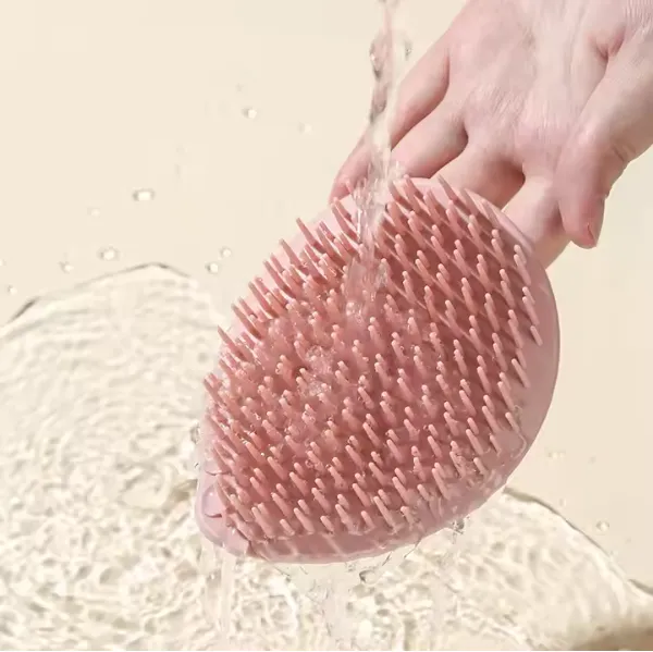 New Leaves Shaped Shampoo Brush Message Scalp Hairbrush Hard Tooth Shampoo Brush for Women Long Hair photo-3