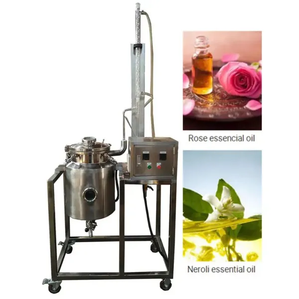 Industrial High Efficient 30L Steam Stainless Steel Distillation Essential Oil Machine Extraction Machine for Flower and Plant photo-3
