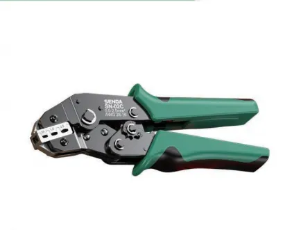 SN-02C Ratchet Pre-Insulated Terminal Crimping Plier,7.5Inch Color Coded Insulated Wire Connector Crimper
