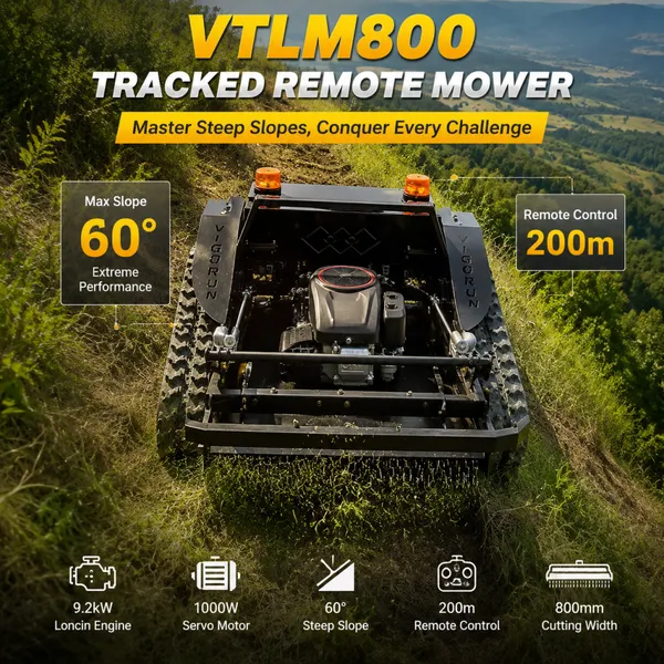 Vigorun VTLM800 Крейсерный газонокосилка Euro5 EPA 200м Дальность управления 60° Наклон Мощный триммер для сельского хозяйства и лесного хозяйства