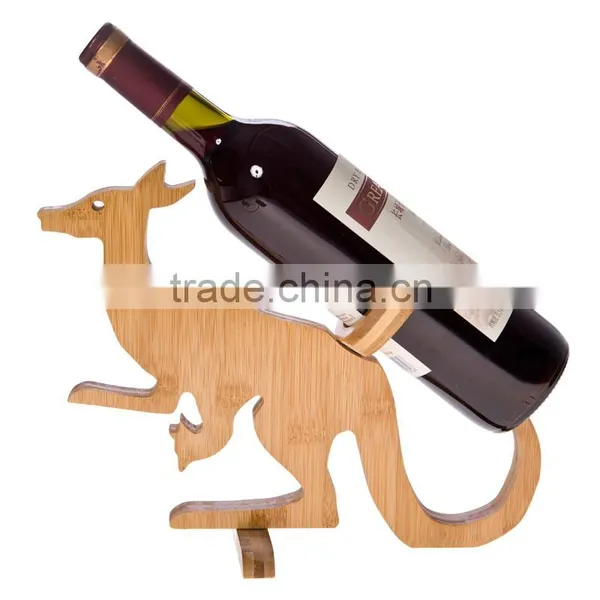 Natural Wooden Bottle Wine Rack,SINGLE FANCY ANIMAL WOODEN WINE RACK photo-3