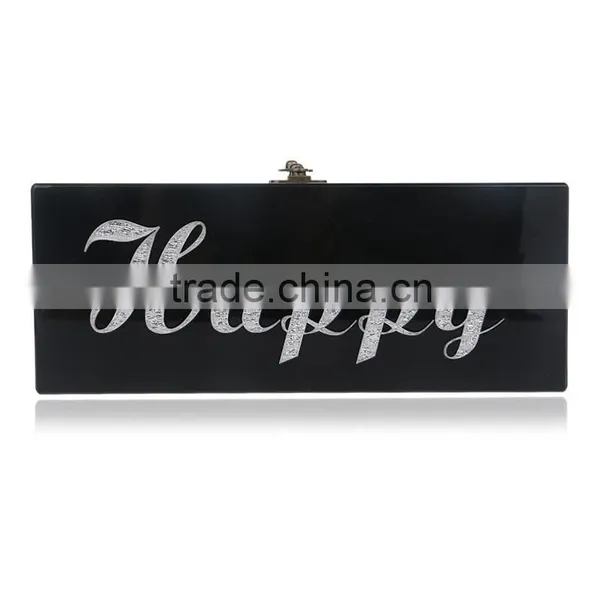 2016 Good Quolitty Long Customized Acrylic Box Cltuch