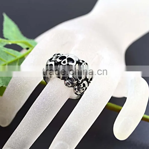 Gift Items Black Stone Ring Designs for Men Skull Rings for Men photo-6