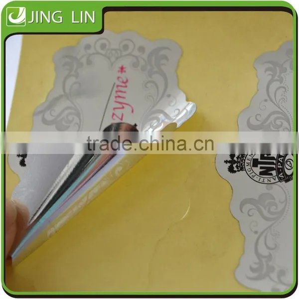 Custom High Quality Round Silver Holographic Sticker photo-2