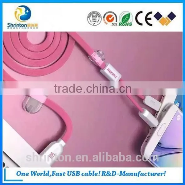 Colorful 2 in 1 Remax Usb Data Cable 2 in 1 Multi Charger Cable With High Quality photo-4
