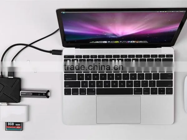 Extension USB 3.1 Type C + USB 3.0 Hub Converter Power Charge Adapter photo-5