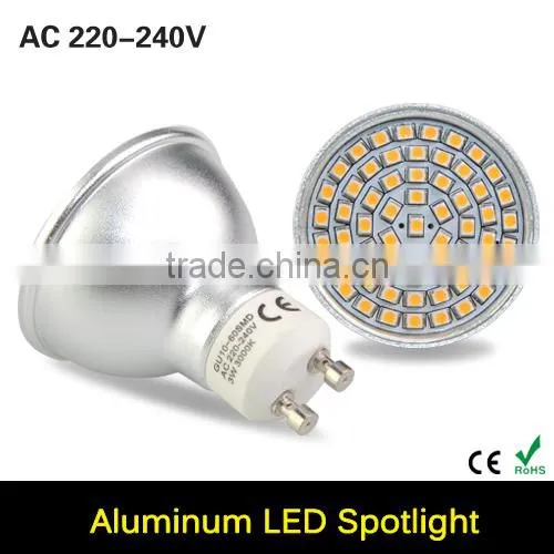 6W GU10 Led Spotlight 60Leds 220V 230V 240V Bombillas Led Light SMD 2835 Spot Light Better Than 5730 Style Led Corn Lamp