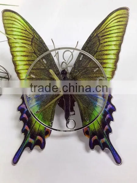 UV Oil 4C Printing Butterfly Decorative Acrylic Wall Clock