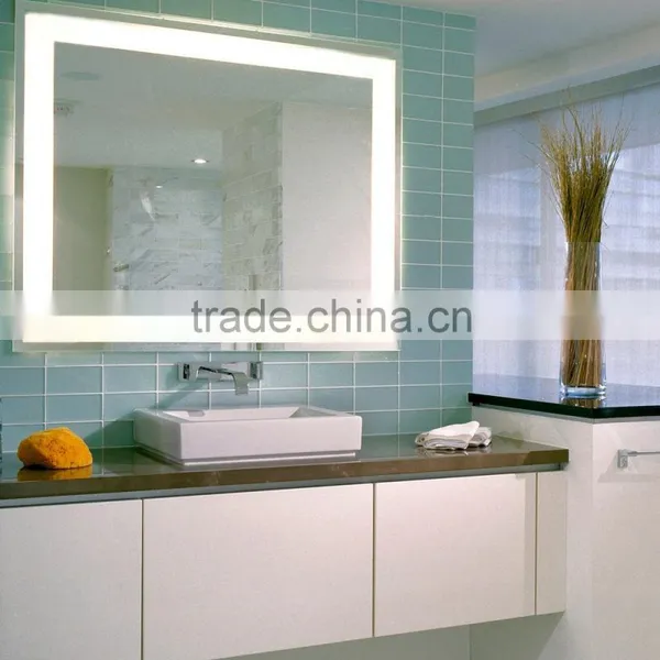 Hotel Bathroom LED Lighted Single Side Shaving Cosmetic Mirror photo-2