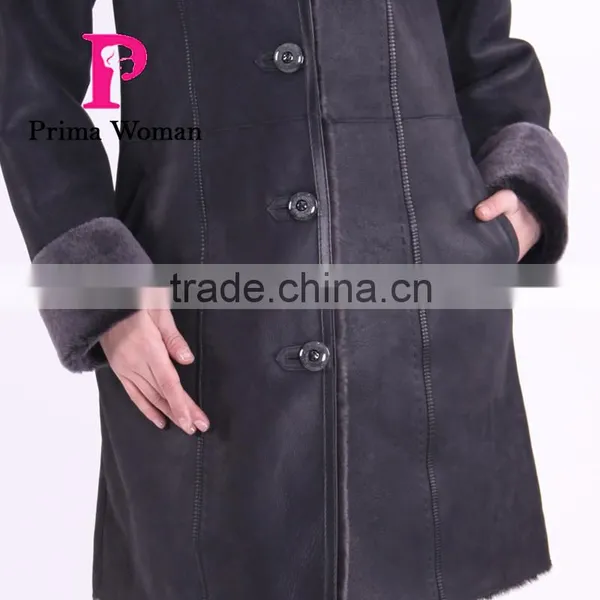 2015 New Design Winter Women Coat Long Slim Fit Wool Fur Overcoat photo-6