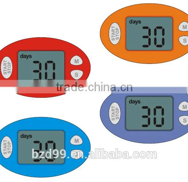 New Egg Project OEM/ODM Custom 999/60/30 Days Hours Minutes Countdown /Up ABS Plastic Day Counter Timer With Clip & Magnet photo-2