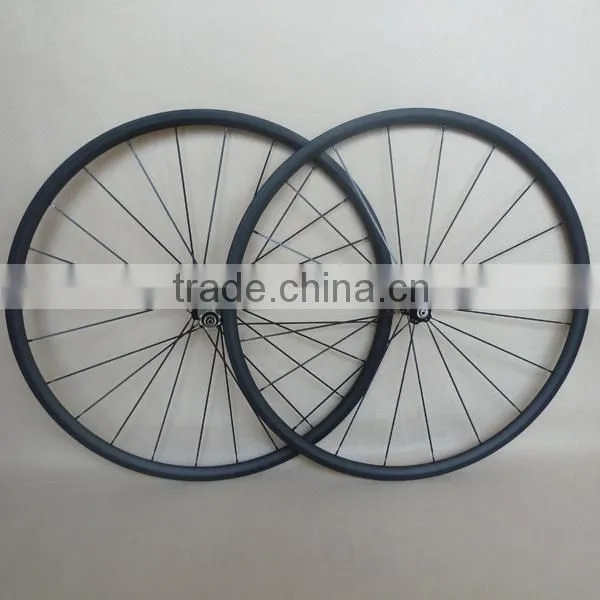 UDELSA Chinese Carbon Wheels Road 24mm Deep Clincher 20.5mm Wide Cheap Wheelset F=20H R=24H