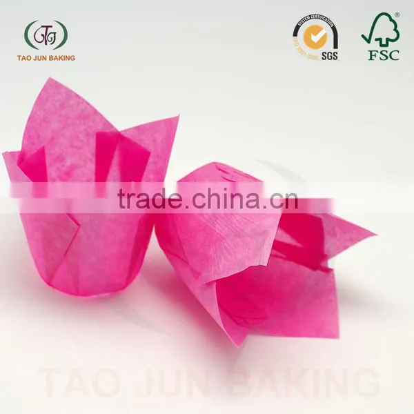 Baking Cups for Candy Flower Petal Paper Cups Printed Color SGS Certificated Paper