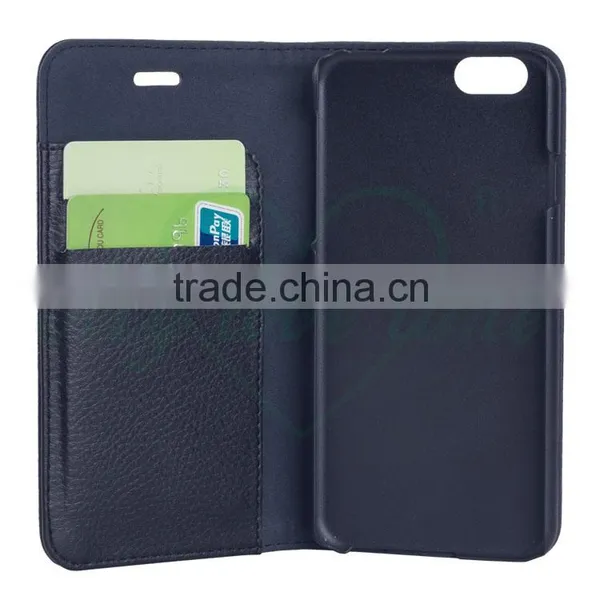 Book Style PU Leather 2 Card Slots Cell Phone Case for IPhone 6S