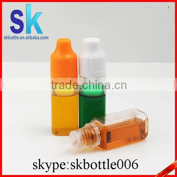10ml Square Clear PET Plastic Bottle Child Tamperproof Cap With Press in Tip photo-4