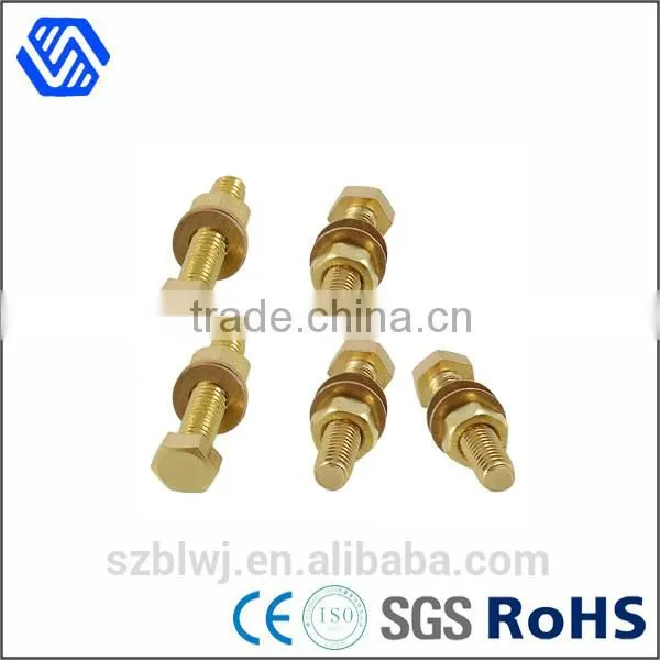 Hex Bolts and Nuts With Washer Brass Bolts and Nuts