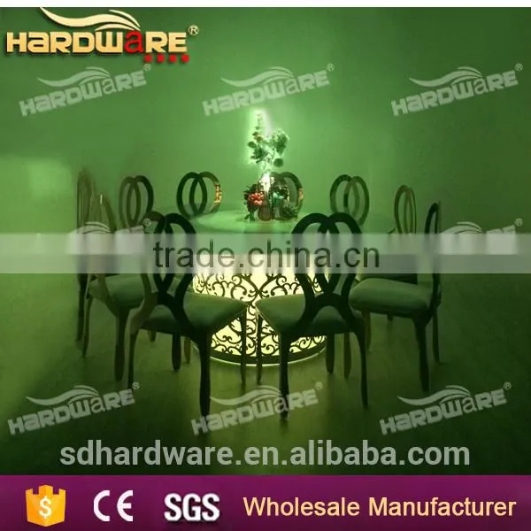 Metal Wedding Round Table Led Wedding Dining Table photo-2