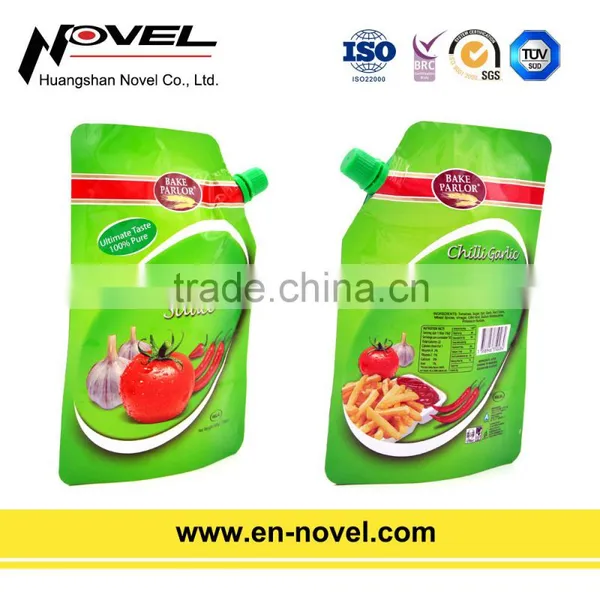 Customized Plastic Stand Up Pouch for Liquid Sauce Packaging photo-2