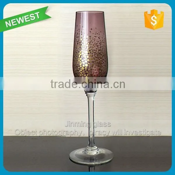 High Quality Colorful Champagne Glass Fancy Wine Cup Glass Whlosesale Customed Color Wine Glass photo-3