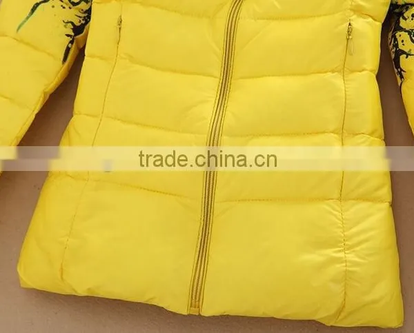 New Women's Coats Fur Collar Short Down Jacket Printed Cotton Women's Coat photo-3