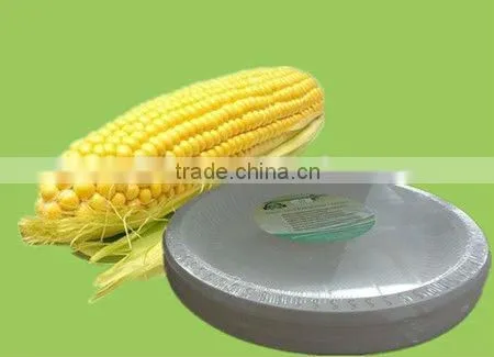 Biodegradable Disposable Cornstarch 9 Inch Plastic Plate With Shrink Pack