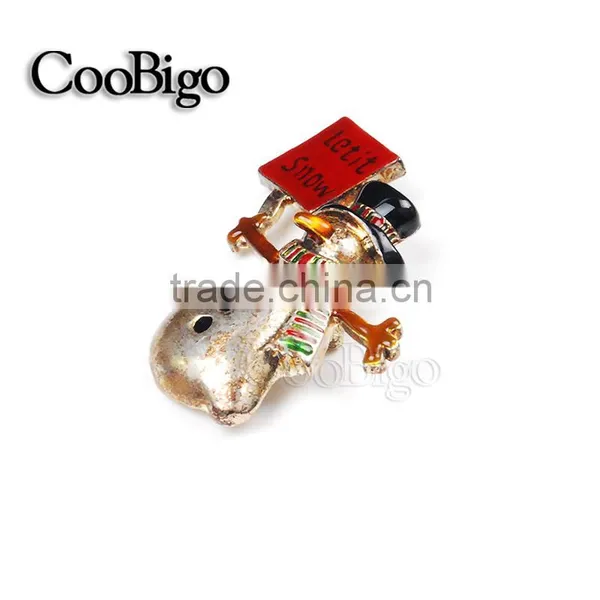 Charming Black Hat Cool Snowman Pin Brooch Christmas Party Gift Promotion Apparel Accessories photo-2