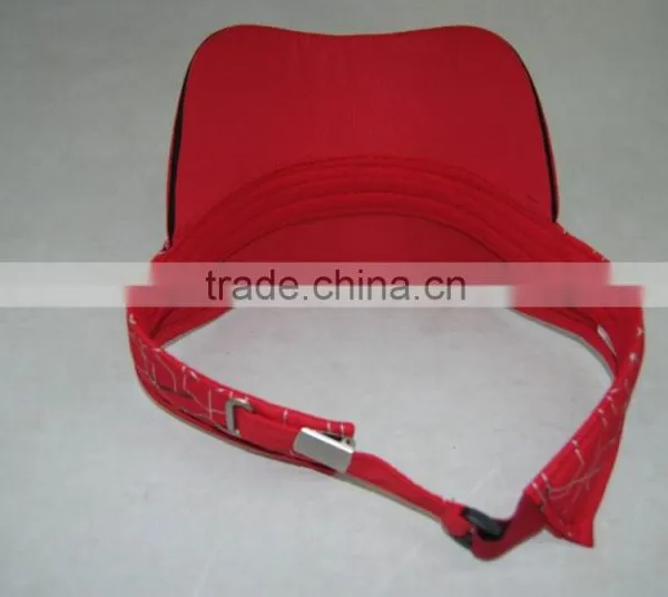 Fashion Red Custom Embroidery Sun Visors Wholesale photo-4