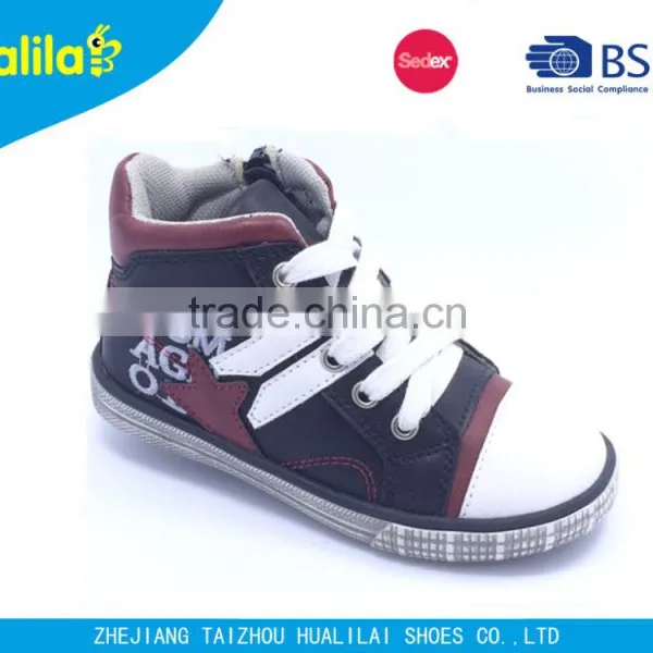 2016 NEW DESIGN KID OUTDOOR CASUAL SHOES SCHOOL SHOES PU MATERIAL TPR OUTSOLE