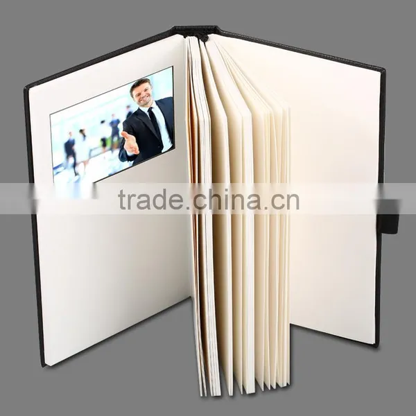 Innovative 5"PU Leather Lcd Video Brochure,video Notebook,video Book With Custom Logo photo-2