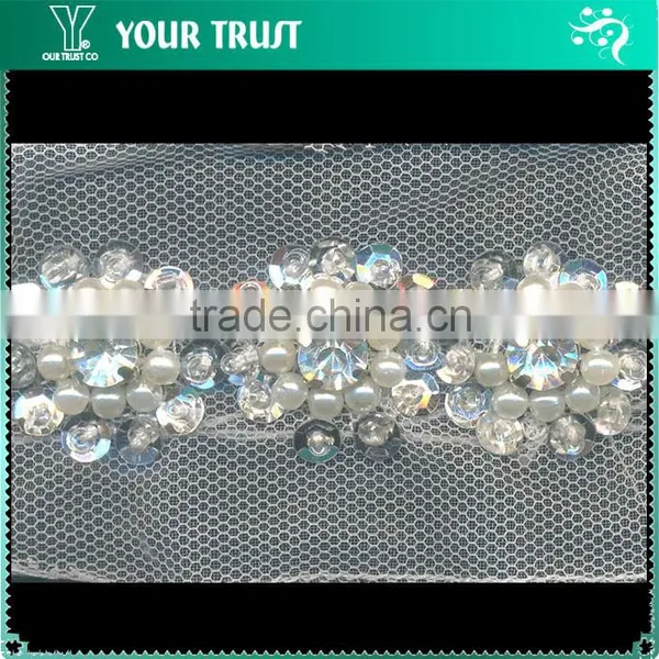 Transparent Bead White Pearl White Polyester Thread Trimming photo-4