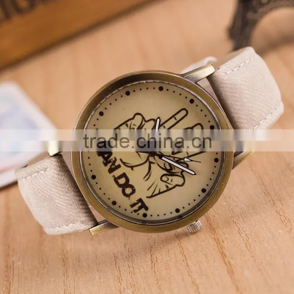 2016 Vintage Fashion Watch,i Can do it Leather Watch Jewelry photo-2