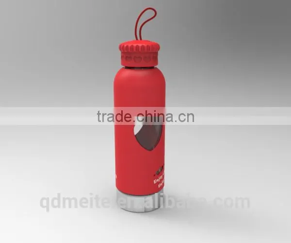 2016 Custom Glass Bottle /water Bottle/ Drink Bottle With Silicone Sleeve Quality Choice photo-2