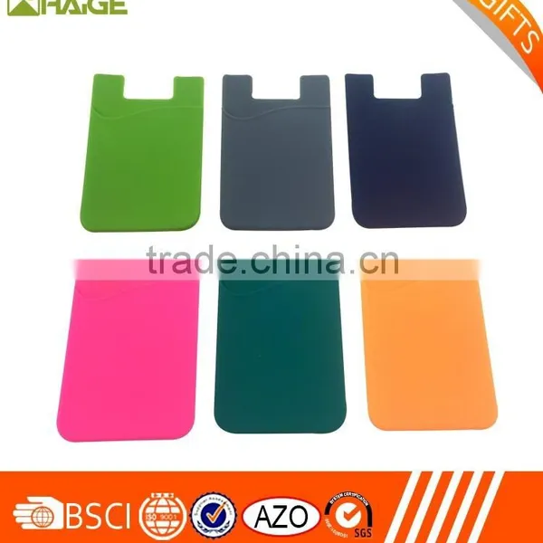 3M Sticker Cell Phone Pouch Silicone Card Holder Mobile Phone Wallet