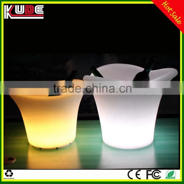 CE Approval Plastic Party Events Club Bar Used Illuminated LED Plastic Ice Bucket for Beer Wine Bottle photo-2