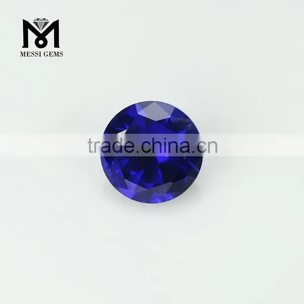 Loose Top Quality Synthetic Ruby 34# Sapphire Blue Corundum Gemstone photo-3