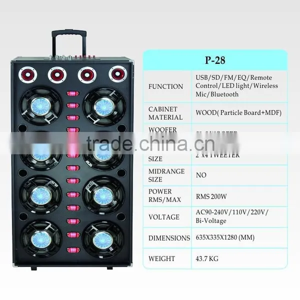 LED Light Big Power Professional Bluetooth Home Audio Subwoofer Speaker photo-2