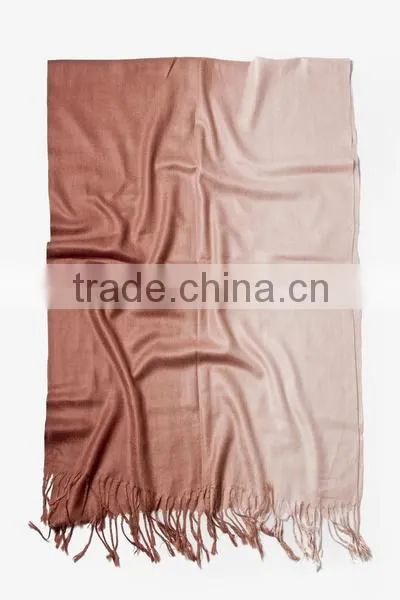 Brown Acrylic Gradient Rainbow Pashmina Scarf photo-2
