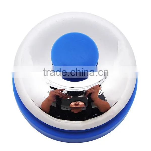 Table Call Bell in Silver Plated Cover With Colorful Painted Plastic Base photo-2
