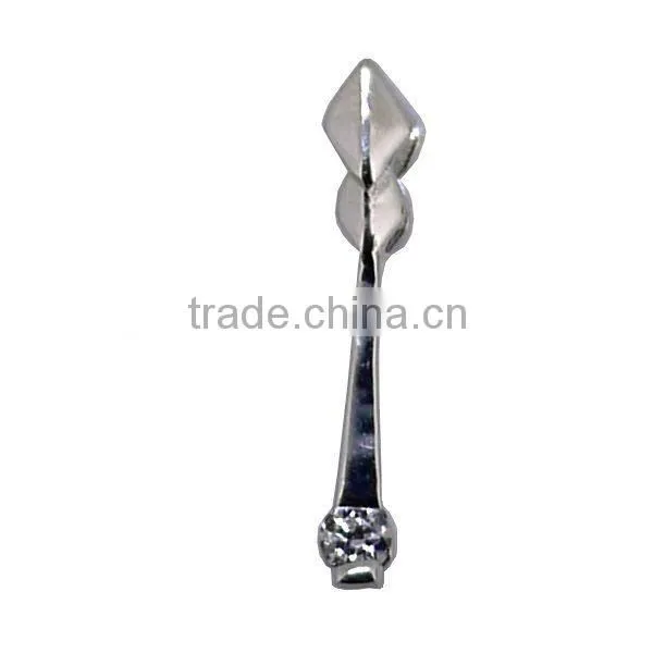 P097 925 Sterling Silver Small Pendant With CZ,silver 925 Jewelry Pendant in Rhodium Plating