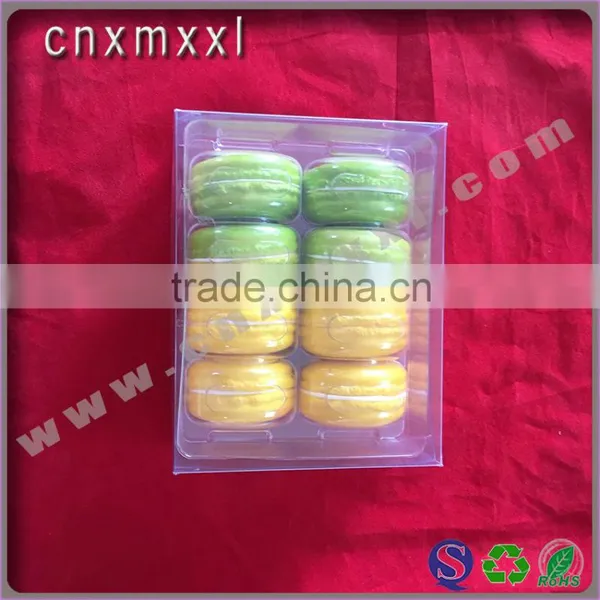 8 Pcs Macaron Clear Printed Box With PET Inner Trays Food Industrial Use and Grade Plastic Type 5 Macaron photo-3