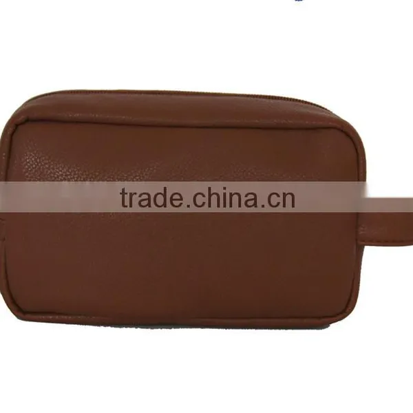 High Quality Bag Lady Brow Leather Makeup Cosmetic Bag photo-3